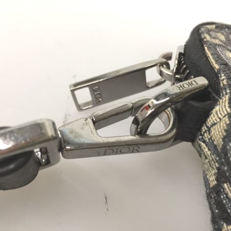  Christian Dior クリスチャンディオール セカンドバッグ トロッターライン  内ポケット仕切り破損 クラッチバッグ ネイビー