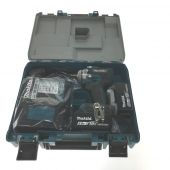  MAKITA マキタ 18V　充電式インパクトレンチ　(6.0Ahバッテリー×2、充電器DC18RC、ケース付) TW300DRGX グリーン Bランク