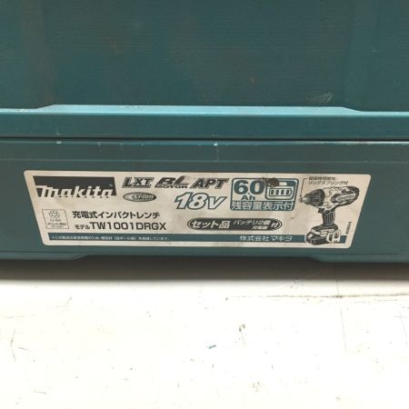  MAKITA マキタ 18v充電式インパクトレンチ  充電器・充電池2個・ケース付 TW1001DRGX グリーン