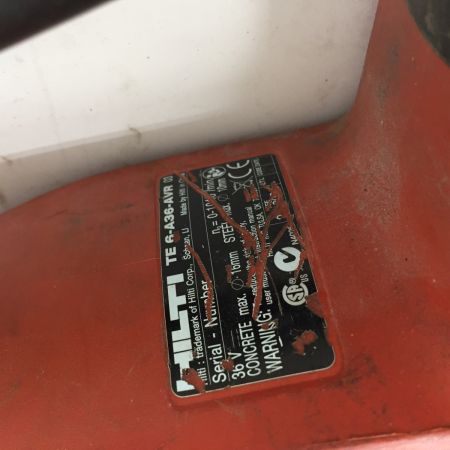  Hilti ヒルティ 充電式ハンマドリル TE6-A36 レッド 36v バッテリー1個付