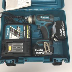△△ MAKITA マキタ 18V　インパクトドライバ　（バッテリーBL1850B×2　充電器　ケース） TP141D ブルー Bランク
