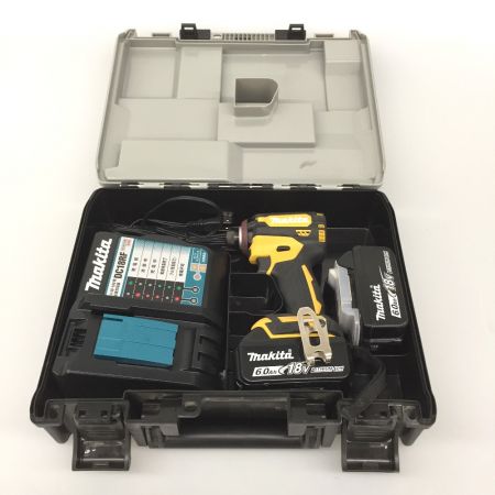  MAKITA マキタ 18Ｖ　充電式インパクトドライバー　充電器・充電池2個付き TD171D イエロー