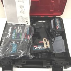 △△ MAKITA マキタ 充電式インパクトドライバ　40Vmax2.5Ah バッテリ2本・充電器・ケース付 TD002GRDXB ブラック Aランク