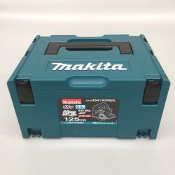 △△ MAKITA マキタ 125mm 18V 充電式マルノコ　鮫肌チップソー付（充電器・充電池2個・ケース付） HS474DRGX ブルー Sランク