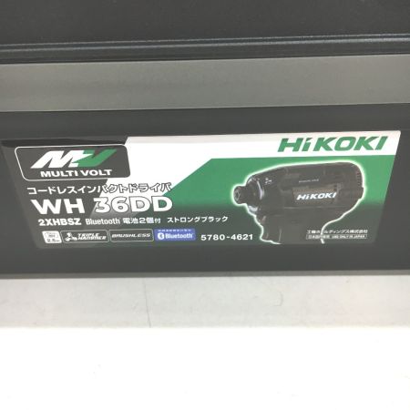  HiKOKI ハイコーキ 36V コードレスインパクトドライバ WH36DD 2XHBSZ ブラック 充電器・充電池2個・ケース付
