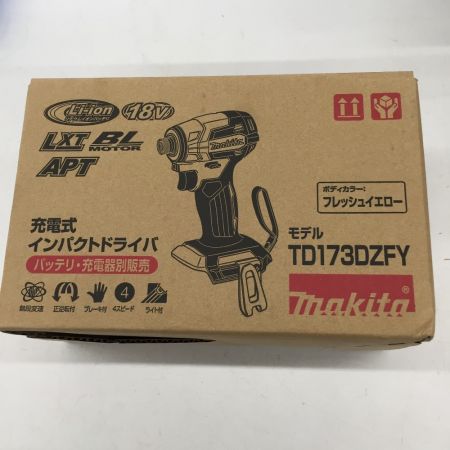  MAKITA マキタ インパクトドライバ　18Ｖ　本体のみ TD173DZFY イエロー×ブラック