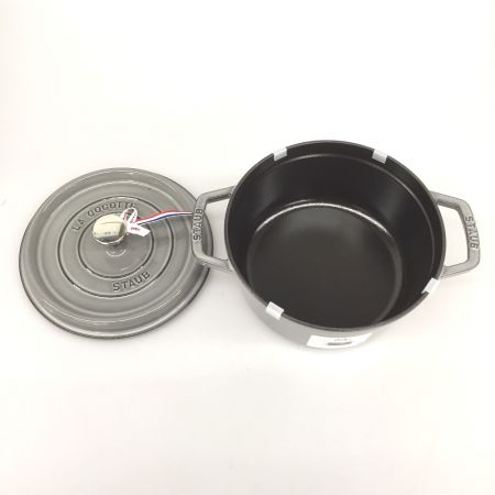  STAUB ストウブ 両手鍋 ピコ・ココット ラウンド 22cm グレー 鋳鉄 ガス/IH両対応