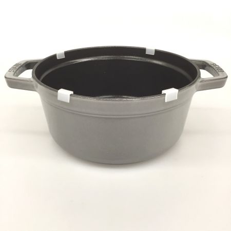  STAUB ストウブ 両手鍋 ピコ・ココット ラウンド 22cm グレー 鋳鉄 ガス/IH両対応