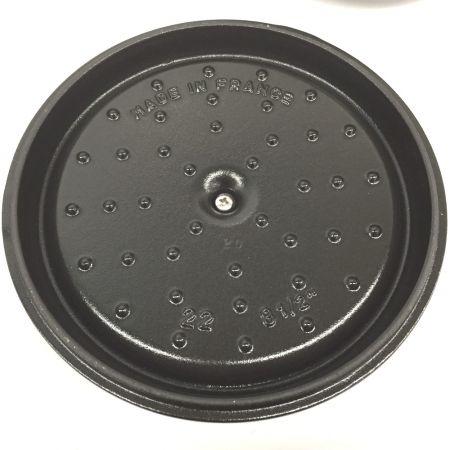  STAUB ストウブ 両手鍋 ピコ・ココット ラウンド 22cm グレー 鋳鉄 ガス/IH両対応