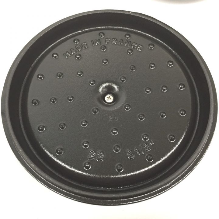 STAUB ストウブ 両手鍋 ピコ・ココット ラウンド 22cm グレー 鋳鉄