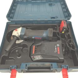 △△ BOSCH ボッシュ Professional 18v　ディスクグラインダー　充電器・充電池1個・ケース付 gws 18v-li ブルー Bランク