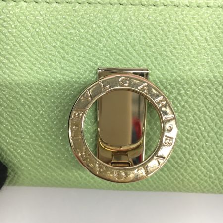  BVLGARI ブルガリ カードケース 小銭入れ グリーン×ピンク