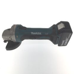 △△ MAKITA マキタ 100mm 18v　充電式ディスクグラインダ　BL1860B バッテリー付き　(充電回数15回) GA402D ブルー Bランク