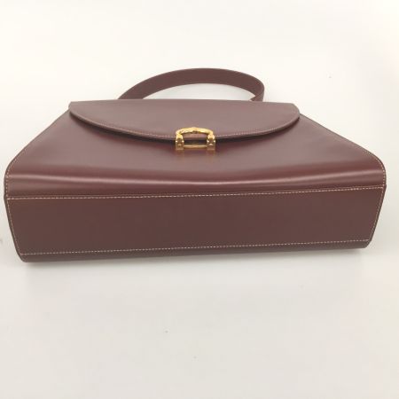  Cartier カルティエ マストライン 自立型 ハンドバッグ　一部保護フィルム有 ボルドー