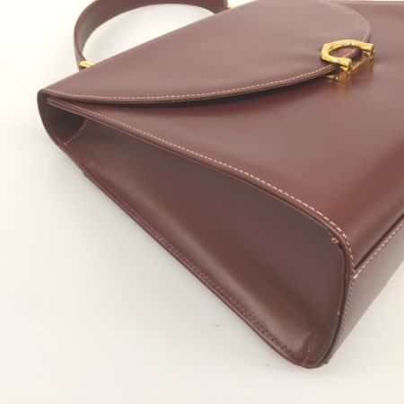  Cartier カルティエ マストライン 自立型 ハンドバッグ　一部保護フィルム有 ボルドー