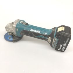 △△ MAKITA マキタ 100mm 18V充電式　ディスクグラインダー スライドスイッチ GA402D　バッテリー　BL1860B付き　充電回数135回 GA402D ブルー Cランク