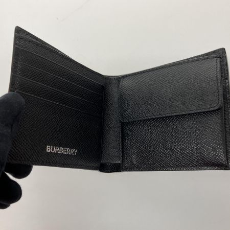  BURBERRY LONDON バーバリーロンドン 二つ折り財布　アイコンストライプ 布袋付 8033846 ブラック