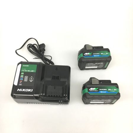  HiKOKI ハイコーキ インパクトドライバ　36V マルチボルトバッテリー×2　充電器　ケース付き WH36DC グリーン