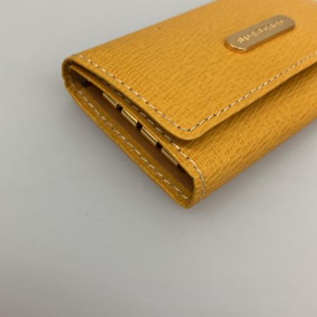  BURBERRY バーバリー  レザー３連キーケース　ノバチェック イエロー