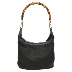 △△ GUCCI グッチ バンプー ハンドバッグ ナイロン 000-1998-0531 ブラック Cランク