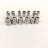  Snap-on スナップオン 6角シャローソケット 1/4dr　13個セット 台座なし TMM15～TMM4 Bランク