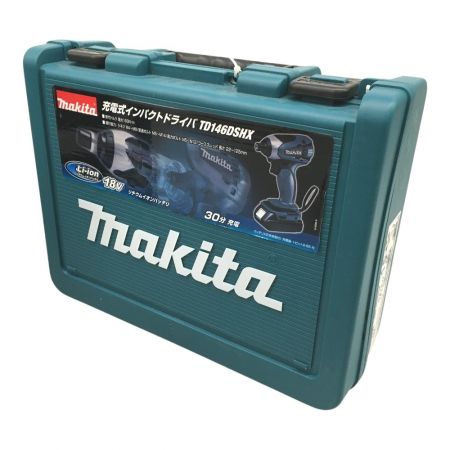 MAKITA マキタ 18v　1.5Ah　インパクトドライバ  充電器・充電池2個・ケース付   TD146DSHX ブルー
