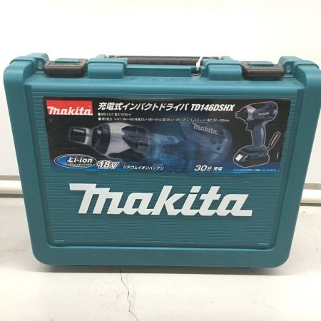  MAKITA マキタ 18v　1.5Ah　インパクトドライバ  充電器・充電池2個・ケース付   TD146DSHX ブルー
