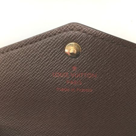  LOUIS VUITTON ルイヴィトン 長財布 ダミエ ポルトフォイユサラ ICチップ 反りあり N63209 ブラウン