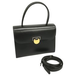 △△ GIVENCHY ジバンシー 2WAY レザーフォーマルバッグ 自立型 ブラック Aランク