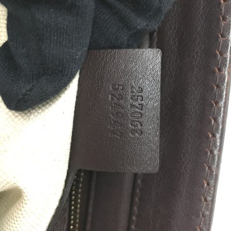  GUCCI グッチ グッチシマ メイフェア リボン ハンドバッグ 257063 ブラウン