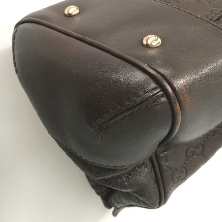  GUCCI グッチ グッチシマ メイフェア リボン ハンドバッグ 257063 ブラウン