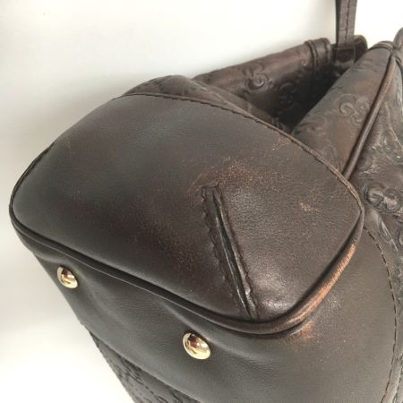  GUCCI グッチ グッチシマ メイフェア リボン ハンドバッグ 257063 ブラウン