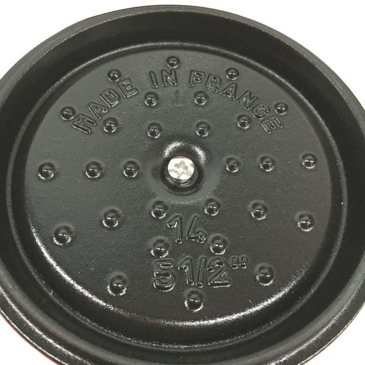 STAUB ストウブ 両手鍋 ピコ・ココット ラウンド チェリー 14cm 鋳鉄 ガス/IH両対応｜中古｜なんでもリサイクルビッグバン