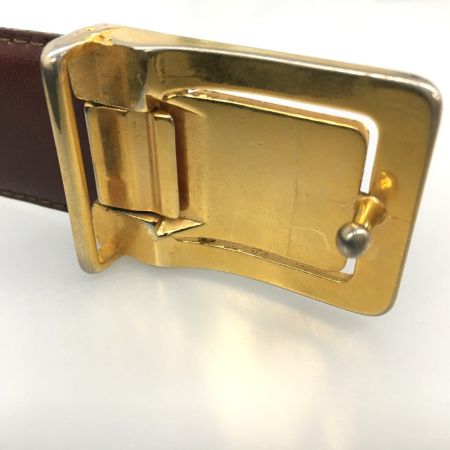  FENDI フェンディ S.A.S バックルロゴ レザーベルト ヴィンテージ 250-70077 ブラック×ブラウン