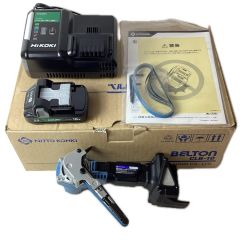 NITTO ベルトサンダ コードレス式 10mm 18v 2.0Ah CBL-10 ブルー×ブラック 付属品完備 Sランク