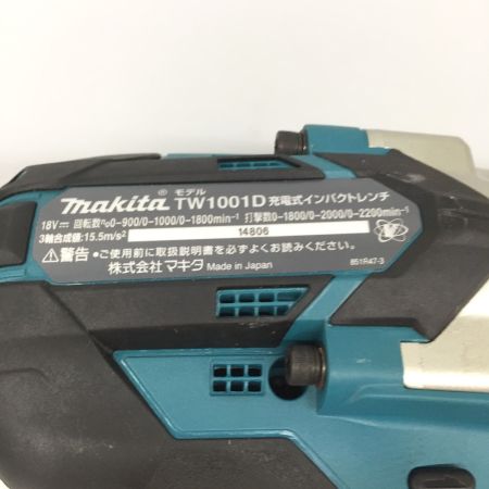  MAKITA マキタ 18V　充電式インパクトレンチ　(6.0Ahバッテリー×2、充電器DC18RC、ケース付) TW1001DRGX