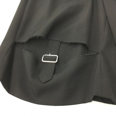  COMME des GARCONS コムデギャルソン BLACK COMME des GARCONS ウールカットデザインベルト付 ハーフパンツ XS 1L-P011 ブラック