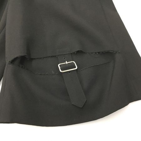  COMME des GARCONS コムデギャルソン BLACK COMME des GARCONS ウールカットデザインベルト付 ハーフパンツ XS 1L-P011 ブラック