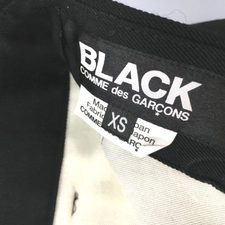  COMME des GARCONS コムデギャルソン BLACK COMME des GARCONS ウールカットデザインベルト付 ハーフパンツ XS 1L-P011 ブラック