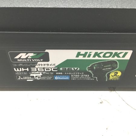  HiKOKI ハイコーキ インパクトドライバ 充電器・充電池1個・ケース付 コードレス式 36v WH36DCPX2 ブラック