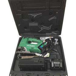 △△ HiKOKI ハイコーキ ジグソー  充電器・充電池2個・ケース付 コードレス式 135mm 36v  CJ18DA XP グリーン Aランク