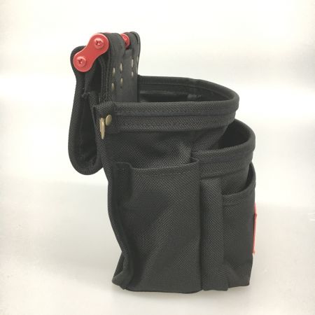 ЗЗ KNICKS コーデュラバリスティック ３段腰袋 チェーン金具付 ホダカ限定 BA-301DDX ブラック×レッド 赤ワッペン