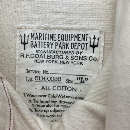  COLIMBO コリンボ B-P BARREL-PROCESSOR PARKA  ECRU Lサイズ 51H-0038