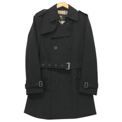 △△ BURBERRY BLACK LABEL バーバリーブラックレーベル トレンチコート ノバチェック L BMA07-100-09 ブラック Bランク