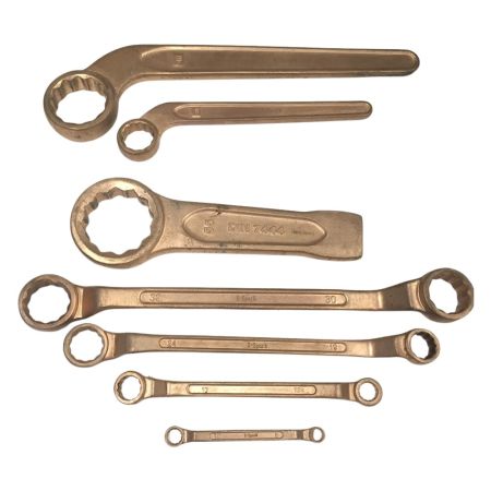   X-SPARK 防爆 メガネレンチ 7点セット　打撃レンチ　片口レンチ