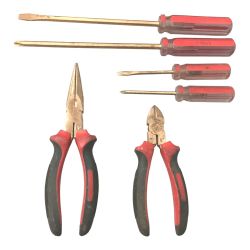 △△  X-Spark　防爆　工具 プラスドライバー　マイナスドライバー 　ペンチ等6点セット Cランク