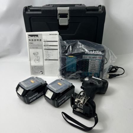  MAKITA マキタ 充電式インパクトドライバ（黒） 18V 6Ah バッテリ2本 充電器 ケース付 TD173DRGXB ブラック 未使用品