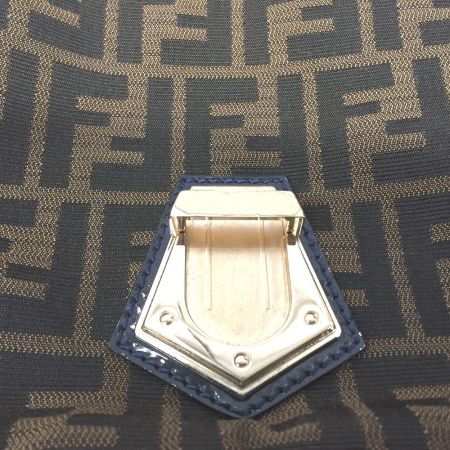  FENDI フェンディ ズッカ柄 2WAY ショルダーバッグ キャンバス×エナメル 2415-8BR607-ARN-098 ブラウン