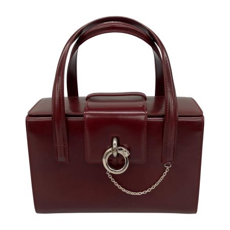  Cartier カルティエ パンテール マストライン ボックス型ハンドバッグ アズキ