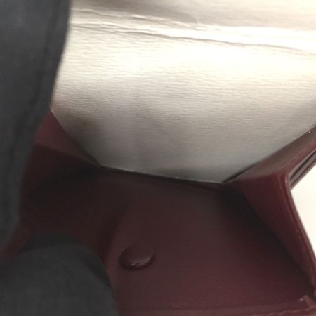  Cartier カルティエ マストライン 折り財布 コンパクトウォレット　カーフスキン　ゴールド金具 L3000451 ボルドー
